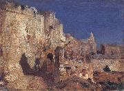 Felix Ziem The Ramparts,Algiers oil painting
